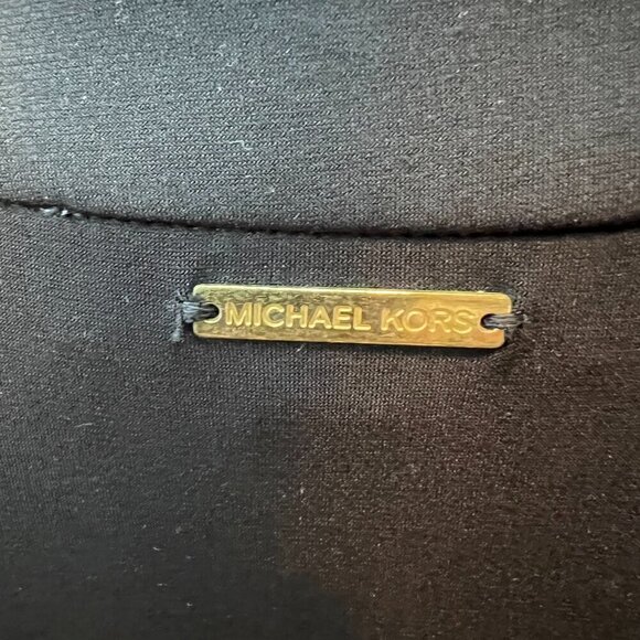 MICHAEL Michael Kors Black Sleeveless tank with gold trim, Size Medium - Picture 8 of 10